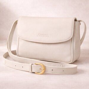 Gramercy by Stone Mountain Leather Crossbody Bag Off White